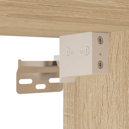 vidaXL Mesa de cabeceira de parede com luzes LED carvalho sonoma