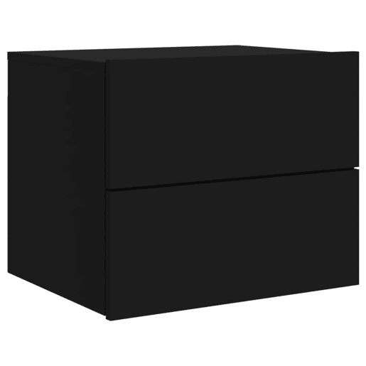 vidaXL Mesa de cabeceira de parede com luzes LED preto vidaXL Mesa de cabeceira de parede com luzes LED preto
