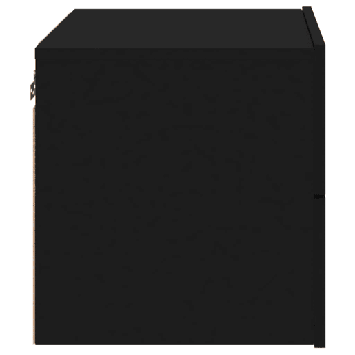 vidaXL Mesa de cabeceira de parede com luzes LED preto vidaXL Mesa de cabeceira de parede com luzes LED preto