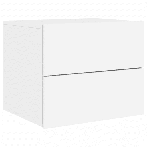 vidaXL Mesa de cabeceira de parede com luzes LED branco