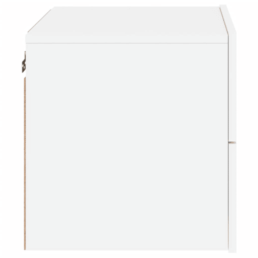 vidaXL Mesa de cabeceira de parede com luzes LED branco