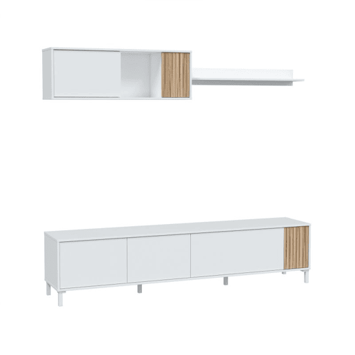 Salão Ethna Blanco Artik (Blanco Mate) - Natur 200 x 47 x 40 cm Salão Ethna Blanco Artik (Blanco Mate) - Natur 200 x 47 x 40 cm