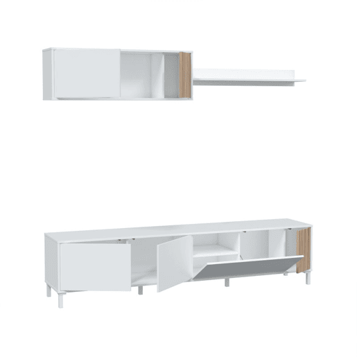 Salão Ethna Blanco Artik (Blanco Mate) - Natur 200 x 47 x 40 cm Salão Ethna Blanco Artik (Blanco Mate) - Natur 200 x 47 x 40 cm