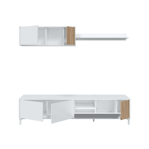 Salão Ethna Blanco Artik (Blanco Mate) - Natur 200 x 47 x 40 cm Salão Ethna Blanco Artik (Blanco Mate) - Natur 200 x 47 x 40 cm