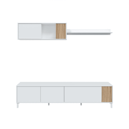 Salão Ethna Blanco Artik (Blanco Mate) - Natur 200 x 47 x 40 cm Salão Ethna Blanco Artik (Blanco Mate) - Natur 200 x 47 x 40 cm