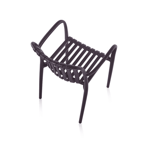 Pack 4 sillas exterior Jamie Arm Castanho 57,5 x 81 x 55,5 cm