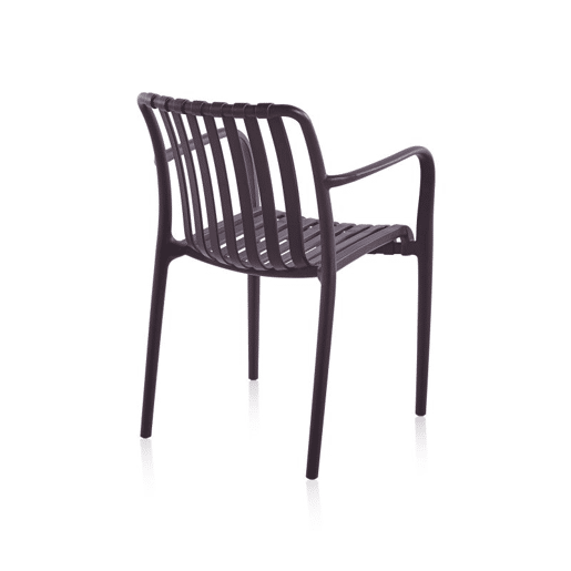 Pack 4 sillas exterior Jamie Arm Castanho 57,5 x 81 x 55,5 cm