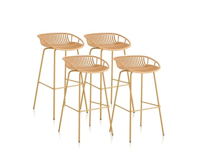 Pack 4 taburetes altos en tono arena 88x47 cm ari arena 47 x 88 x cm