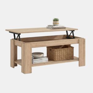Mesa de centro com arrumação 102x43-54 cm Lya Carvalho canadiano 50 x 54 x 50 cm