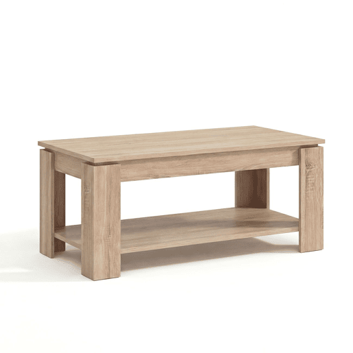 Mesa de centro com arrumação 102x43-54 cm Lya Carvalho canadiano 50 x 54 x 50 cm Mesa de centro com arrumação 102x43-54 cm Lya Carvalho canadiano 50 x 54 x 50 cm