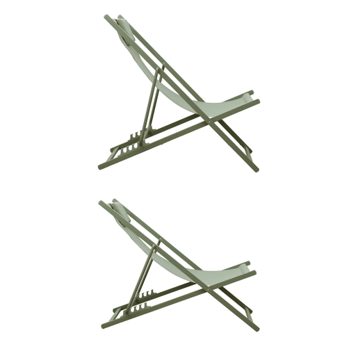 Lote de 2 hamacas reclinables y plegables CYPRUS - textileno verde salvia-estructura aluminio verde salvia
