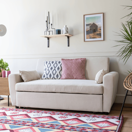 Sofá cama de pana beige 2 plazas MATT