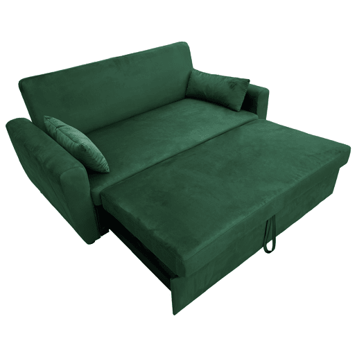 MATT Sofá cama de 2 plazas de terciopelo verde