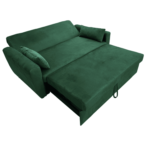 MATT Sofá cama de 2 plazas de terciopelo verde