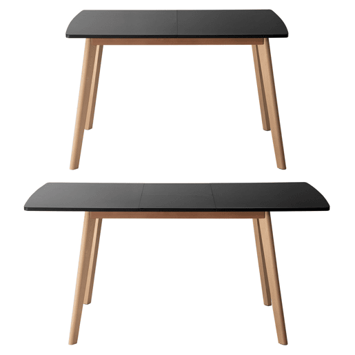 Conjunto de mesa extensible 120-160cm HELGA y 6 sillas NORA