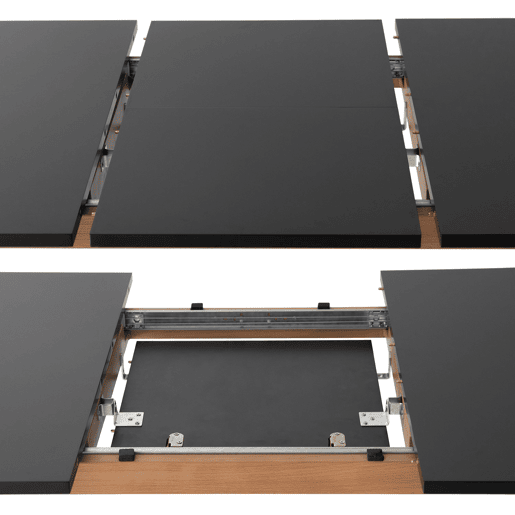 Conjunto de mesa extensible 120-160cm HELGA y 6 sillas NORA