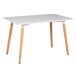 Conjunto de mesa rectangular PIA y 4 sillas NORA Conjunto de mesa rectangular PIA y 4 sillas NORA Blanco