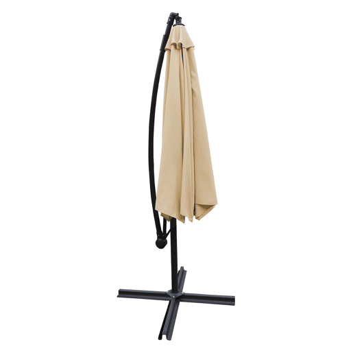 Sombrilla excéntrica MOLOKAI cuadrada 2,7x2,7 m color beige + funda