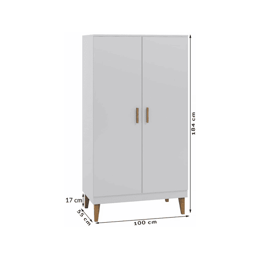 Roupeiro 2 portas Kocot Kids Kubi Cinzento Roupeiro 2 portas Kocot Kids Kubi Cinzento