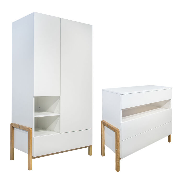 Cómoda 3 cajones y armario 2 puertas 1 cajón Kocot Kids Victor