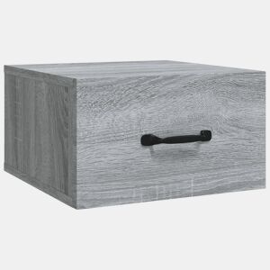 vidaXL Mesa de cabeceira montagem na parede 35x35x20cm cinzento sonoma