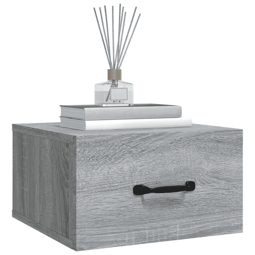 vidaXL Mesa de cabeceira montagem na parede 35x35x20cm cinzento sonoma vidaXL Mesa de cabeceira montagem na parede 35x35x20cm cinzento sonoma