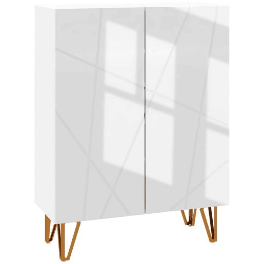 HOMCOM Móvel Sapateira de Entrada Armário Sapateira com Prateleiras Ajustáveis para 15-20 Pares de Sapatos para Corredor Entrada 72x31,5x95 cm Branco
