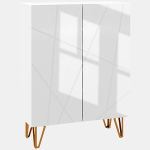 HOMCOM Móvel Sapateira de Entrada Armário Sapateira com Prateleiras Ajustáveis para 15-20 Pares de Sapatos para Corredor Entrada 72x31,5x95 cm Branco