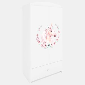 Armário de 2 portas e 1 gaveta Kocot Kids Babydream Unicorn - Branco