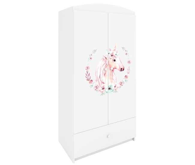 Armario 2 puertas 1 cajón kocot kids babydream unicornio - blanco
