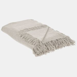 Colcha YERBENT Algodão 200 x 220 cm Cinzento claro