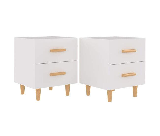 Vidaxl mesitas de noche 2 unidades color blanco 40x35x47,5 cm