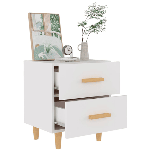 vidaXL Mesas de cabeceira 2pcs 40x35x47,5 cm branco vidaXL Mesas de cabeceira 2pcs 40x35x47,5 cm branco