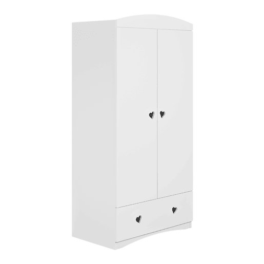 Roupeiro 2 portas 1 gaveta Kocot Kids Julia Branco
