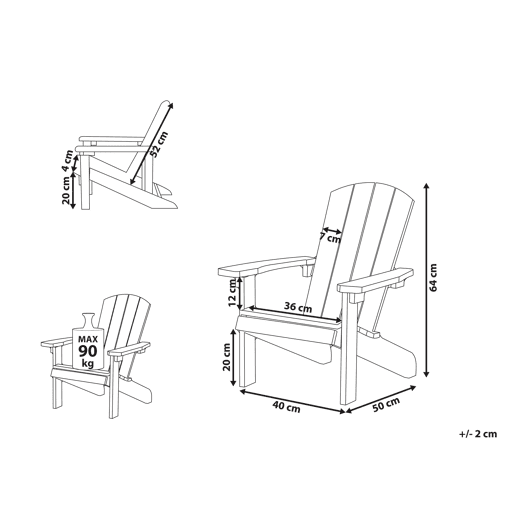 Beliani Cadeira para criança ADIRONDACK