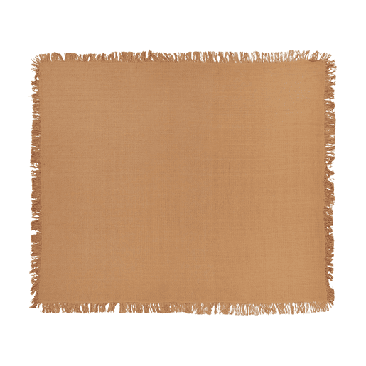 Colcha YERBENT Algodão 220 x 240 cm Castanho dourado