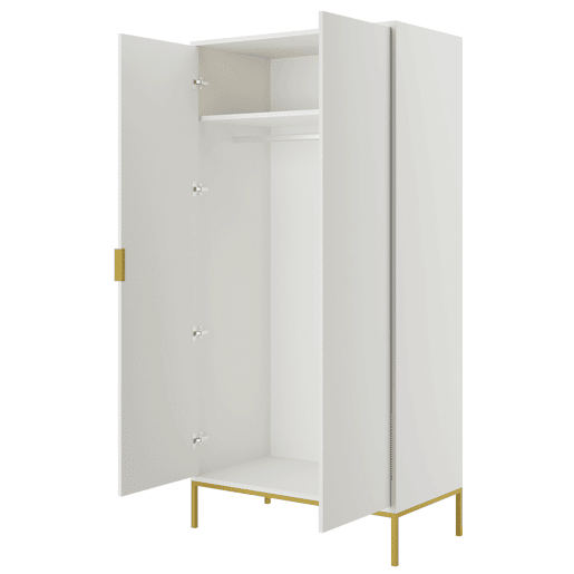 Roupeiro 2 portas Seattle Branco Roupeiro 2 portas Seattle Branco