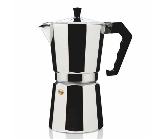 Cafetera italiana haeger moka pot 6 - capacidad 6 tazas