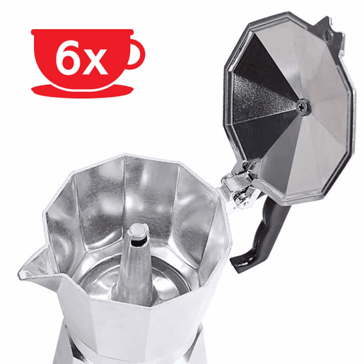 Cafeteira HAEGER MOKA Pot 6 - Em alumínio 6 chávenas
