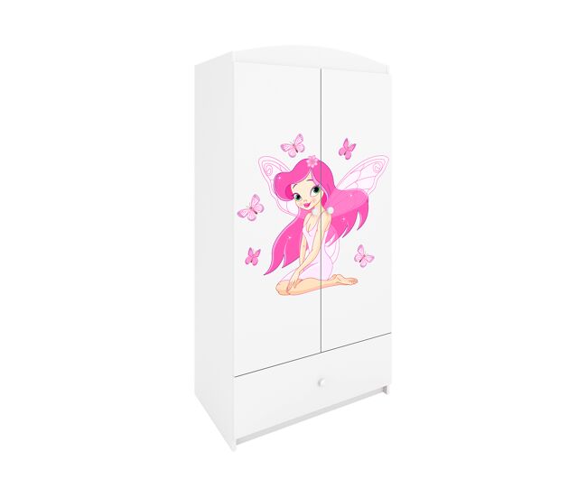 Armario 2 puertas 1 cajón kocot kids babydream el hada de las mariposas - blanco