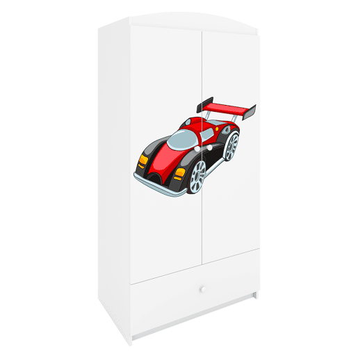 Roupeiro 2 portas 1 gaveta Kocot Kids Babydream Race Car - Branco
