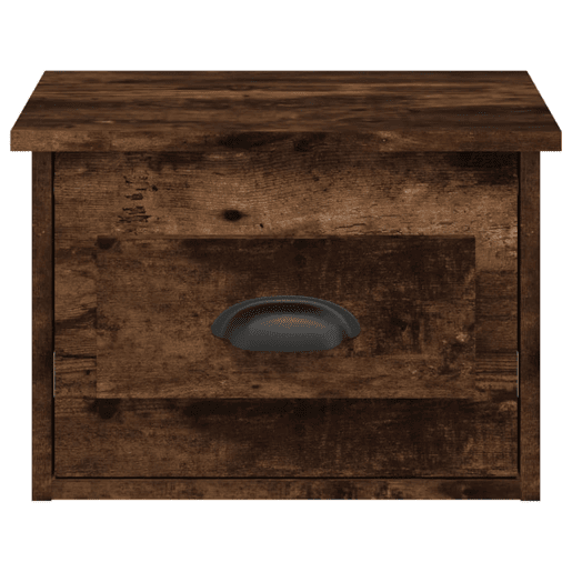 vidaXL Mesas de cabeceira parede 2 pcs 41,5x36x28 cm carvalho fumado