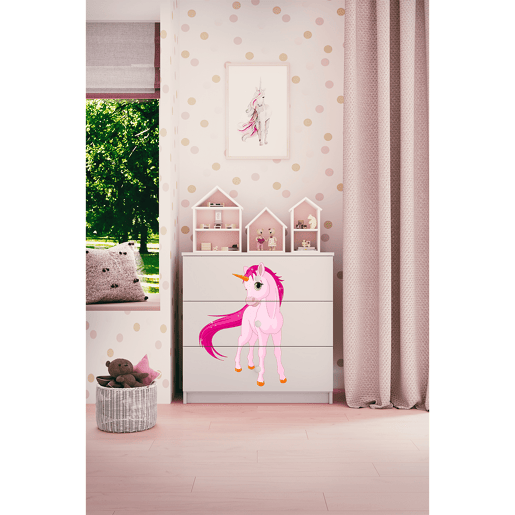 Kocot Kids Babydream Unicórnio 3 gavetas - Branco