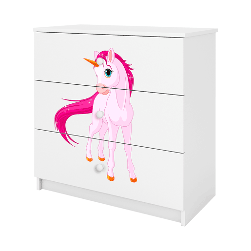 Kocot Kids Babydream Unicórnio 3 gavetas - Branco