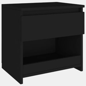 vidaXL Mesa de cabeceira 40x30x39 cm contraplacado preto