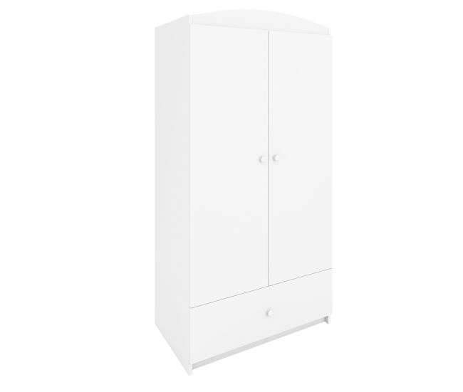 Armario de 2 puertas y 1 cajón kocot kids babydream - blanco