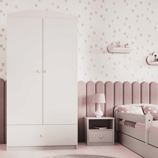 Kocot Kids Babydream Roupeiro de 2 portas e 1 gaveta - Branco