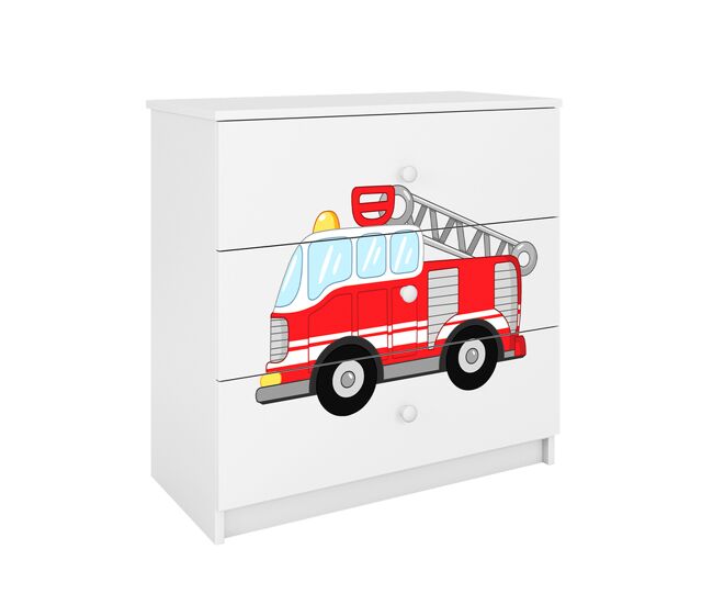 Cómoda 3 cajones Kocot Kids Babydream Bombero - Blanco