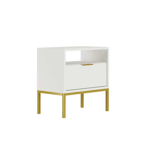 Mesa de cabeceira Seattle Branco Mesa de cabeceira Seattle Branco