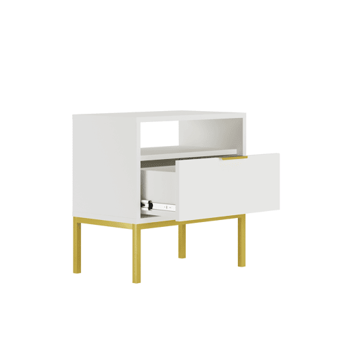 Mesa de cabeceira Seattle Branco Mesa de cabeceira Seattle Branco